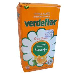 Yerba Mate Verdeflor Naranja: Poleo, Mint, L. Verbena, Burro & Orange - 500 Gr Pack